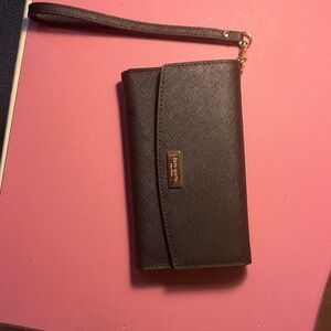 Kate spade trifold Black Wristlet Wallet